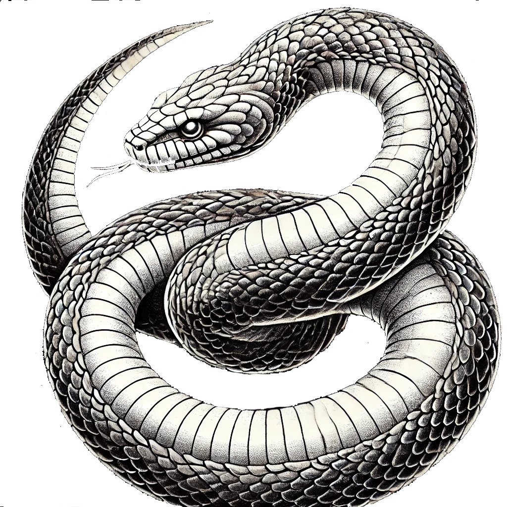 Golden serpent guardian of Ukhu Pacha, the Lower World of healing and shadow integration